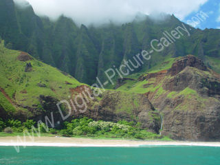 Kalalau Kai, Valley, Beach, Waterfall, Na Pali Coast, Kauai, Hawaii