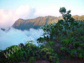 Kalalau Valley from Rim, Na Pali, Kauai, Hawaii