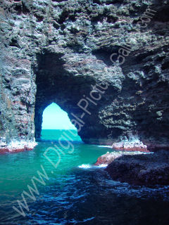 Open Ceiling Sea Cave, by Awa'awapuhi Valley, Na Pali Coast, Island of Kauai, Hawaii